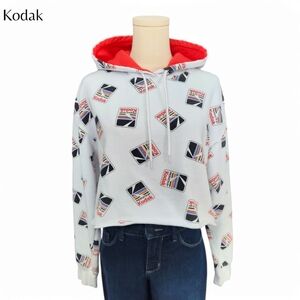Kodak Graphic Cropped Hoodie Women's Medium